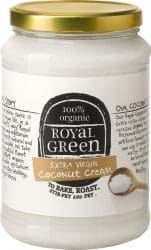 Biologische kokosolie Extra Virgin 1400 ml Royal Green Voordeel Glazen Pot 8710267730313
