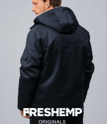 Veste d'hiver bio pour homme Freshemp veste en chanvre pour homme