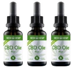 MediHemp CBD-Öl Pure Benefit Pack 5% CBD 3x 30ml