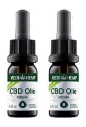 MediHemp CBD Oil Raw 6% CBD With Olive Oil Benefit Pack 2x 10ml