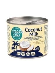 lait de coco bio terrasana 200ml 80% de matières grasses