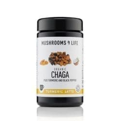 chaga kurkuma latte paddenstoelen bio