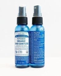 spray d'hygiène des mains dr bronners peppermint