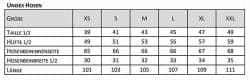 hemp line tableau des tailles pantalon unisexe