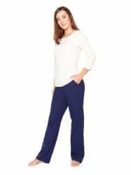 pantalon de chanvre dames chino bleu