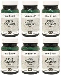 korting MediHemp CBD Capsules Raw procent