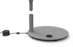 höhenverstellbarer luftduschenlüfter mit geteiltem pol Boneco